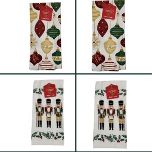 Lot Of 4 December Home Christmas Holiday Kitchen Towels